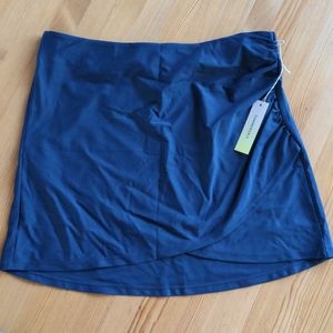 Summersalt Ruched Swim Skirt Blue